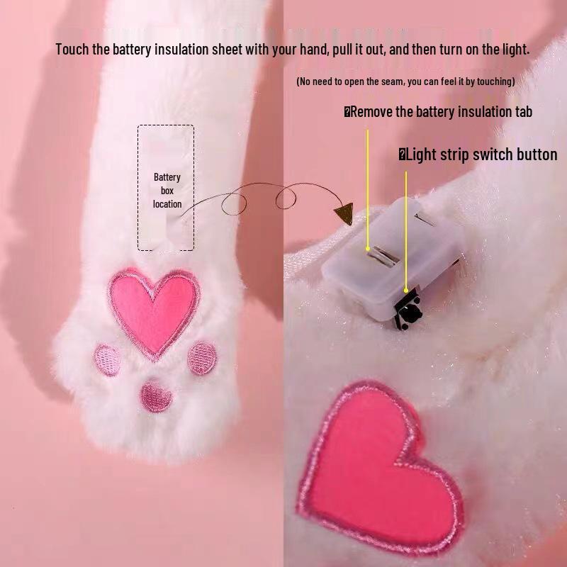 Children's Plush Cartoon Hat with Movable Ears - Luminous Rabbit Design for Parent-Child Matching