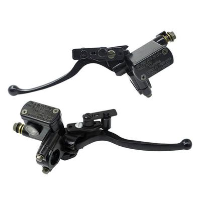 Jeden pár 7/8" 22mm Motocyklová hydraulická brzdová pumpa Hlavní válec Černá páka kotoučové brzdy Pro motocykl Motorku Atv Sport Dirt Elektrické kolo Interr
