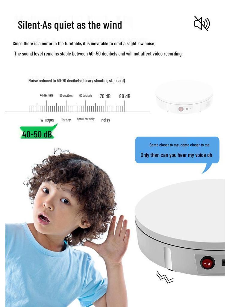 42cm Automatic Electric Rotating Display Stand for Photography and Live Video