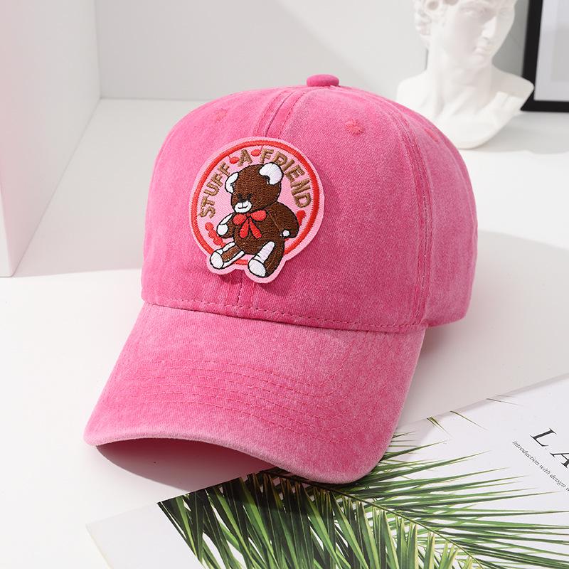 

Пара плюшевых мишек с сердцем Женская японская бейсболка с козырьком-утконосом - Модный весенне-летний солнцезащитный козырек Adjustable (54-59cm)