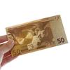 8PC/set Euro Banknote Gold Foil Paper Money Crafts Collection Bank Note Currency