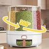 6/10KG Cereal Container 360° Rotating Food Storage Box Portable Grain Storage Dispenser  Household