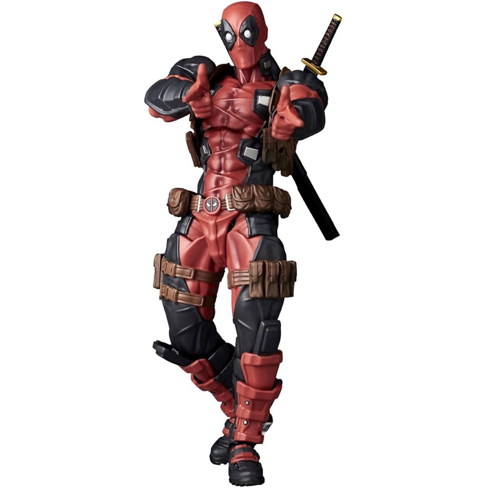 Kaiyodo Revoltech Amazing Yamaguchi Deadpool Figure 170mm Non-Scale PVC ABS Painted Articulated Collectible
