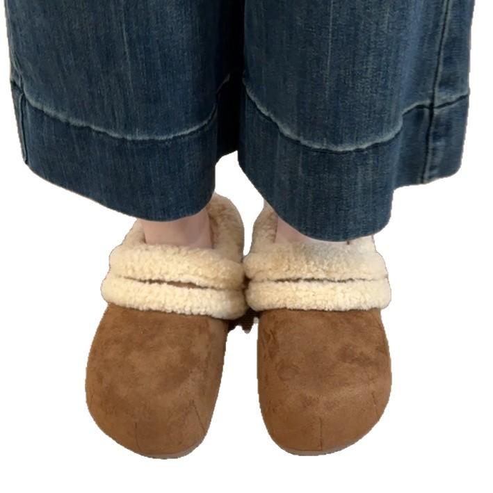 Tas met luipaardprint, halve pantoffels met tas voor dames, herfst en winter 2025, college-stijl, retrostijl, Mori-mode, veelzijdig, casual, Mao Mao-schoenen