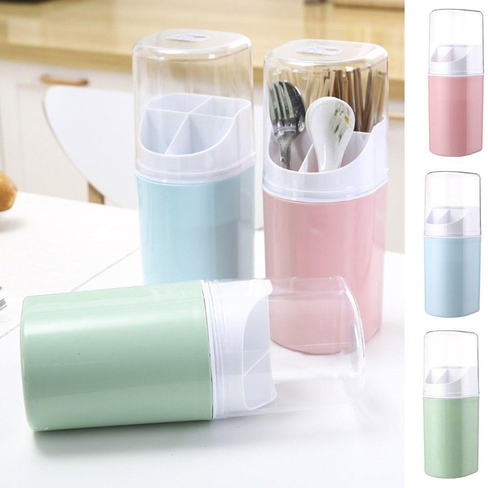 

Seamless 4-Grid Chopsticks Spoon Holder Wall-Mounted Chopsticks Cage for Home розовый