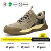 Men's Breathable Steel Toe Work Shoes - Comfortable, Wear-Resistant, Anti-Smash, Anti-Puncture, Anti-Scald & Anti-Spark for Construction and Welding.