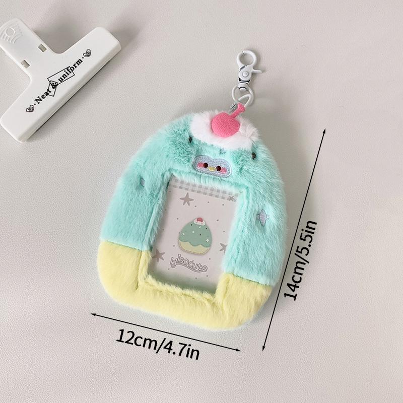 Plush Kawaii Photocard Holder Kpop Idol Card Holder Bags Creative Photo Sleeves Id Credit Card Holder Students Stationery Set