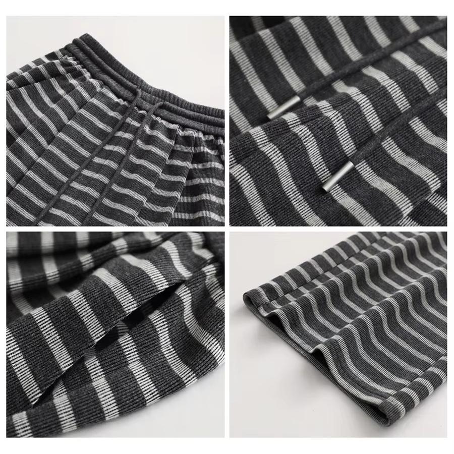 Women Trousers Loose Casual Striped Wide Leg Pants Hanging Straight Casual Trousers Spring Autumn Women 2025