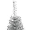 VidaXL Demi sapin de Noël artificiel avec support argenté 180 cm PET 344697