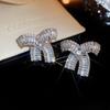 Silver Needle Diamond Water Drop Tassel Earrings - Elegant Court Style, Versatile & Luxurious Design.