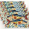 Fish Placemats Set of 4 Colorful Abstract Art Table Mats for Dining Kitchen Home Decor