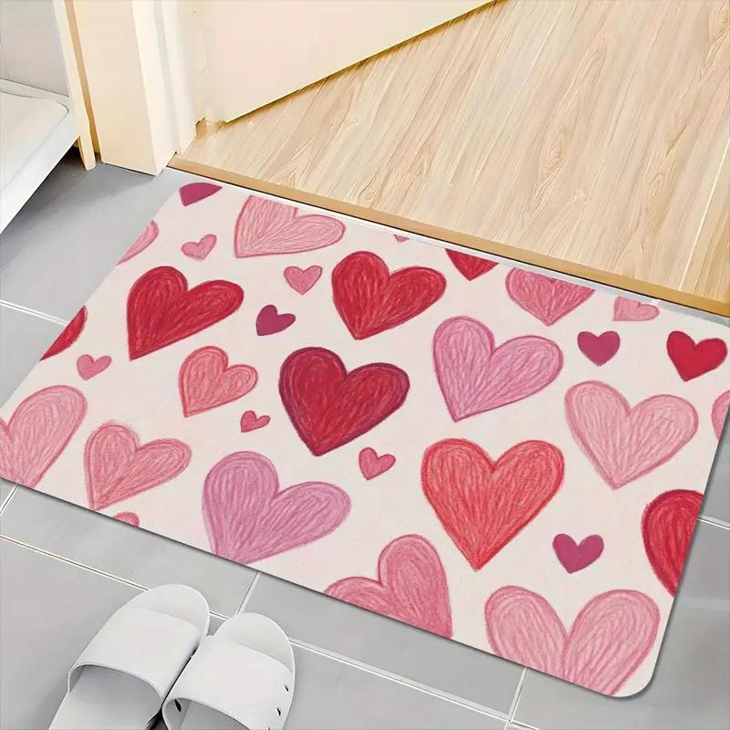

Love Cloud Door Mat Heart Shape Blue Sky Entrance Rug Cute Welcome Mat Indoor Non-Slip Home Hallway Floor Decor Romantic Gift 40cm x 60cm