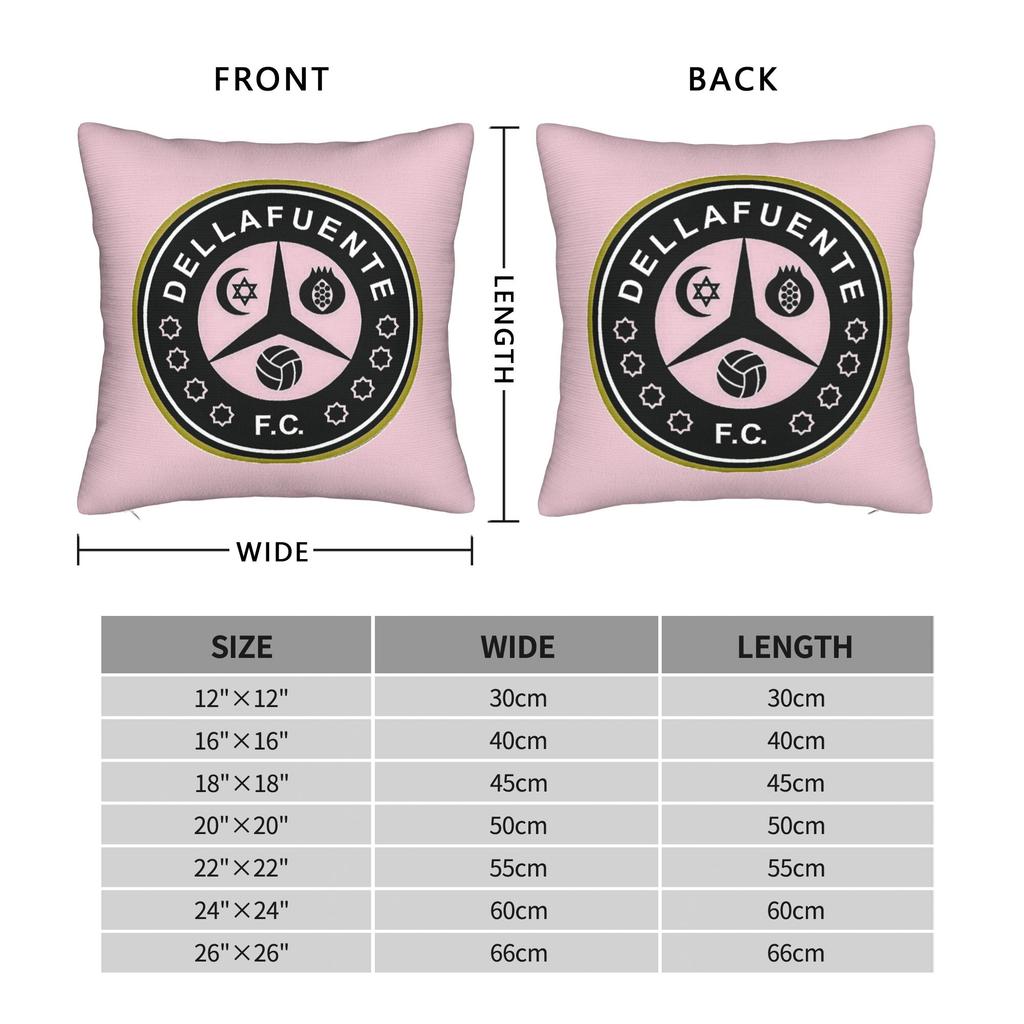 Dellafuente Fc Pillowcase Printed Polyester Cushion Cover Decorative Throw Pillow Case Cover Home Zippered 45*45Cm