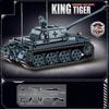 Druhá světová válka WW2 Armáda Vojáci Pancéřový Polopásový Hlavní Stan Tank Stavebnice Kostky Model DIY Montáž Hračky Pro Děti