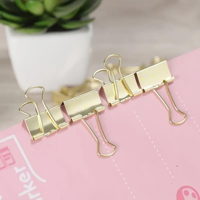 50Pcs Gold Metal Clip - Office and Home Compact Rugged Folder