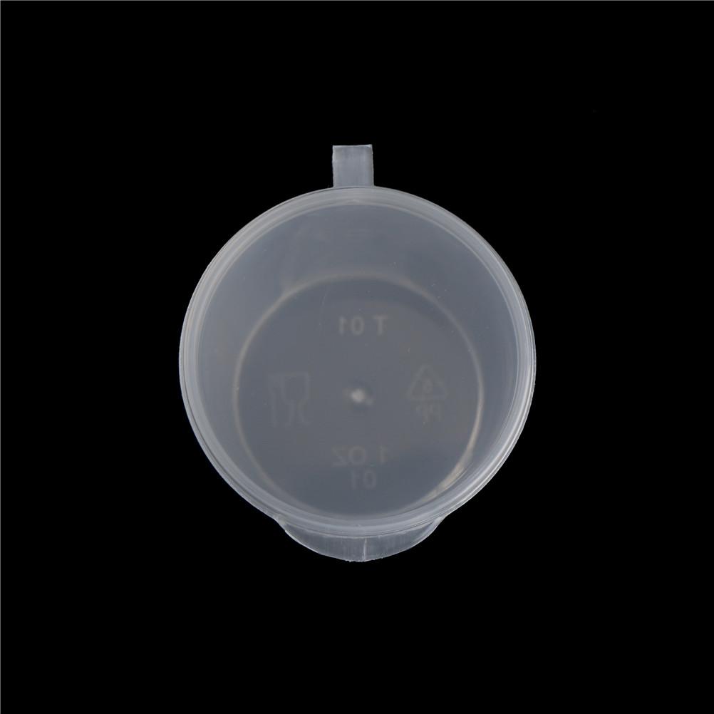 100Pcs Small Plastic Disposable Sauce Cups Food Storage Clear Package Box&Lid
