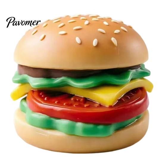 Durable Fidget Gifts for Kids Hamburger Squeeze Toy, Food Shape Slow Rising Realistic Novelty Desk Toys Soft Burger Stress Relief Sensory Toy Anxiety