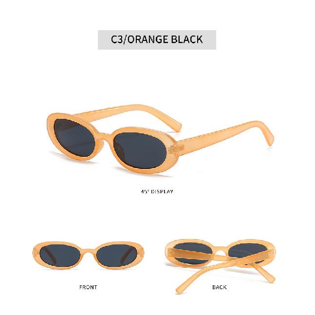 Small Frame Oval Hip-hop Sunglasses for Women, Trendy for Street Photography, Sun Protection, and Stylish Looks