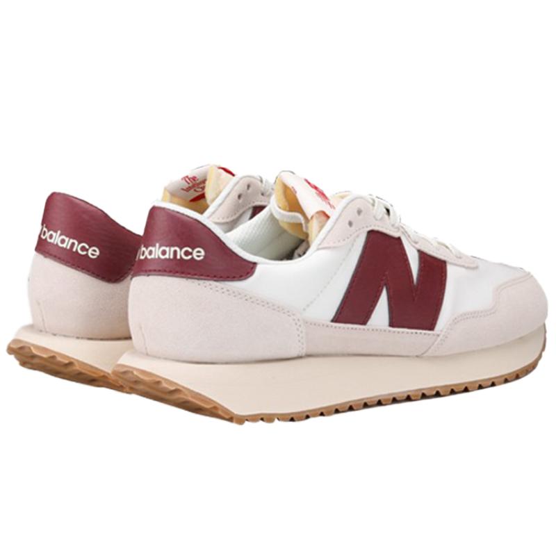 New Balance 237 Weiße Burgunder Sneakers MS237SB
