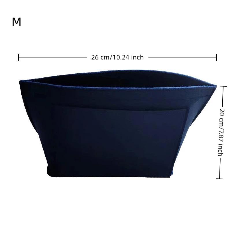 Felt Insert Bag Sturdy Foldable Handbag Liner Organizer Large Capacity Makeup Storage Bag for Travel Daily Use