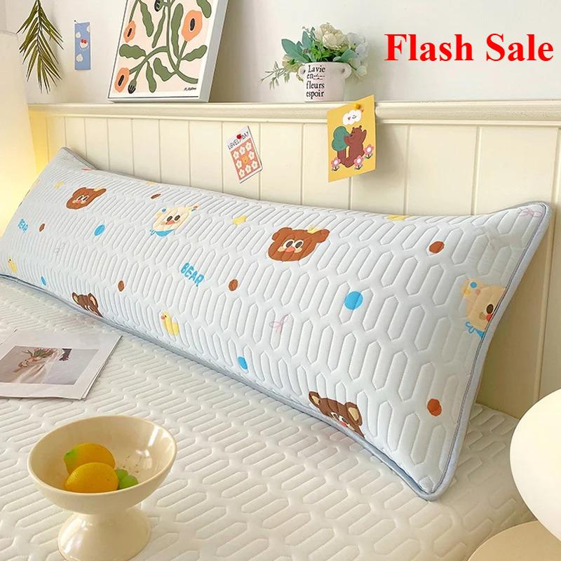 New Class A Cool Silk Small Fresh Printing Double Long 48x150cm Pillowcase Extended Couple Pillowcase Single Pillowcase