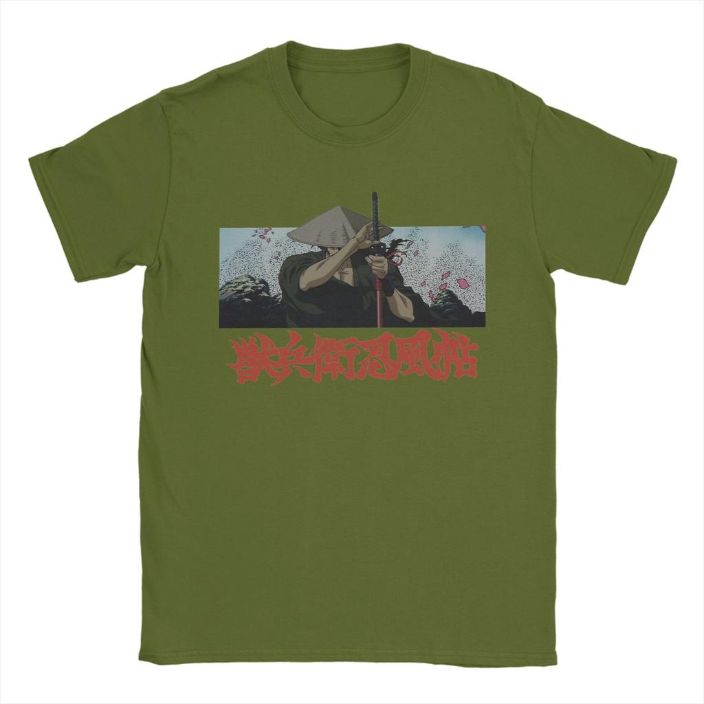 Ninja Scroll Jubei T Shirts for Men Cotton Leisure TShirt Crewneck Tee Shirt Short Sleeve Clothes 4XL 5XL