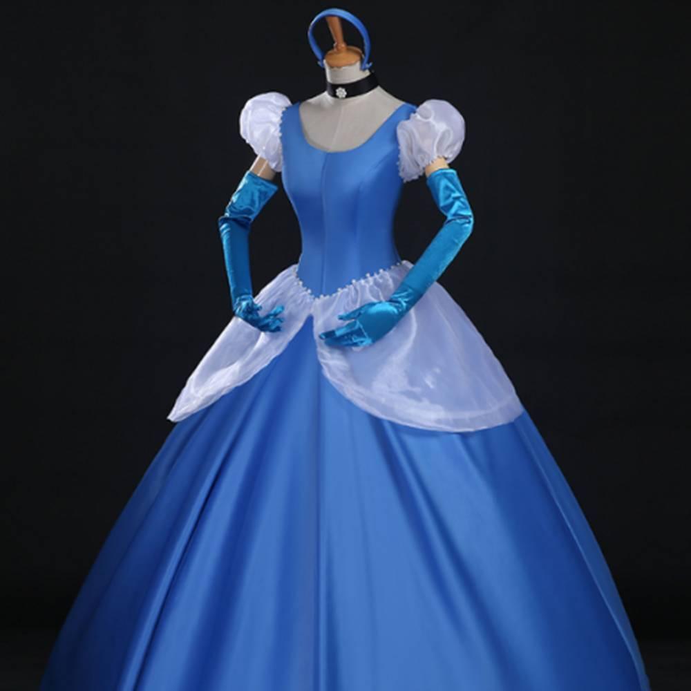 Premium Quality Gorgeous Princess Cinderella Cosplay Costume For Women With Accessories