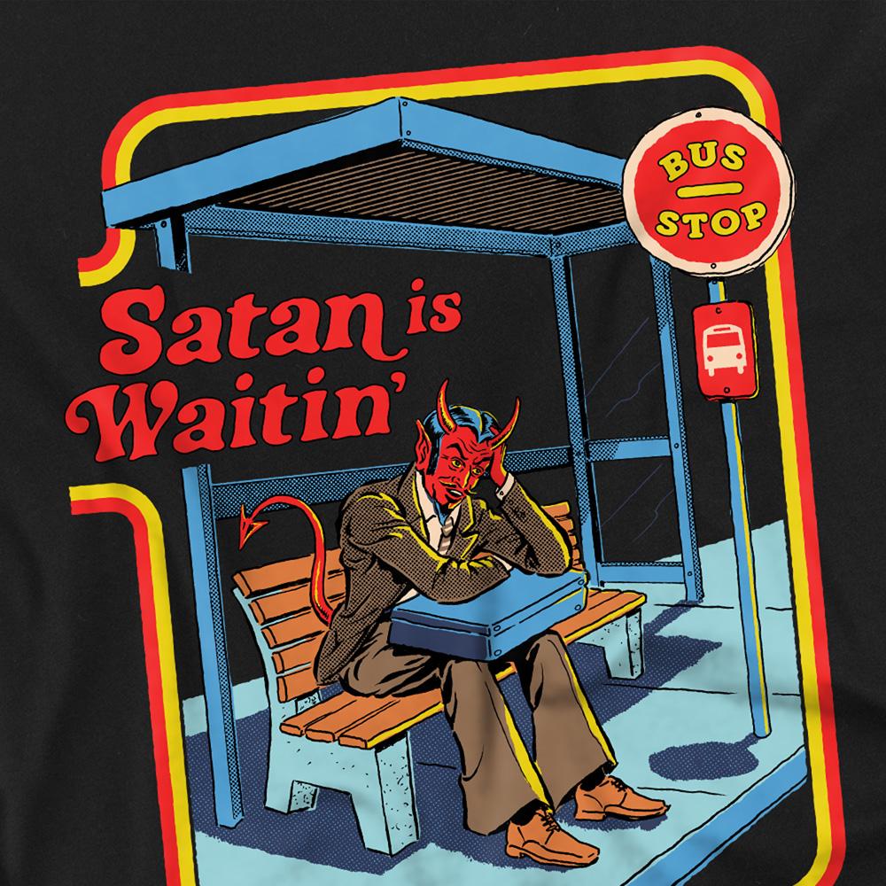 Steven Rhodes Unisex Adult Satan Is WaitinÂ´ Long-Sleeved T-Shirt