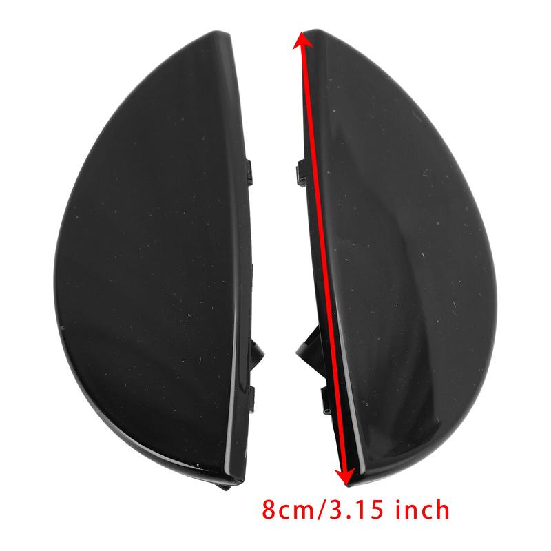 2Pcs L+R Black/Silver Headlight Washer Cover For BMW For Mini Cooper 2001-2006 Front Headlight Washer Nozzle Cover Accessories