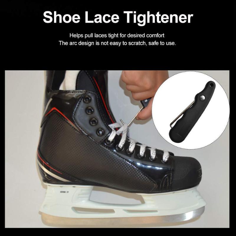 Skate Lace Tightener Lace Hook Puller With Handle Hold Stainless Steel Plastic Ice Skate Lace Tightener Tool Skating Tool Parts