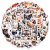 50 Cute Kitten Doodle Stickers Mobile Phone Computer Waterproof Decorative Stickers Creative Cartoon Kitten Stickers