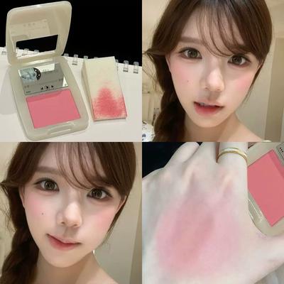 Korean-Style Young Girl Potato Puree Blush Cream with Fine Shimmer, Brightening Strawberry Red and Milky Apricot Color, Affordable Blush Cream