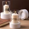 Round Candle Holder Silicone Mold DIY Candles Windproof Candlestick Base Casting Molds Plaster Resin Craft Making Home Decor