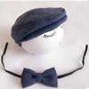 Newborn Photo Props Baby Boys Beret Hat + Bow Tie Set Newborn Newborn Photography Props Gentleman Cap Photo Outfit