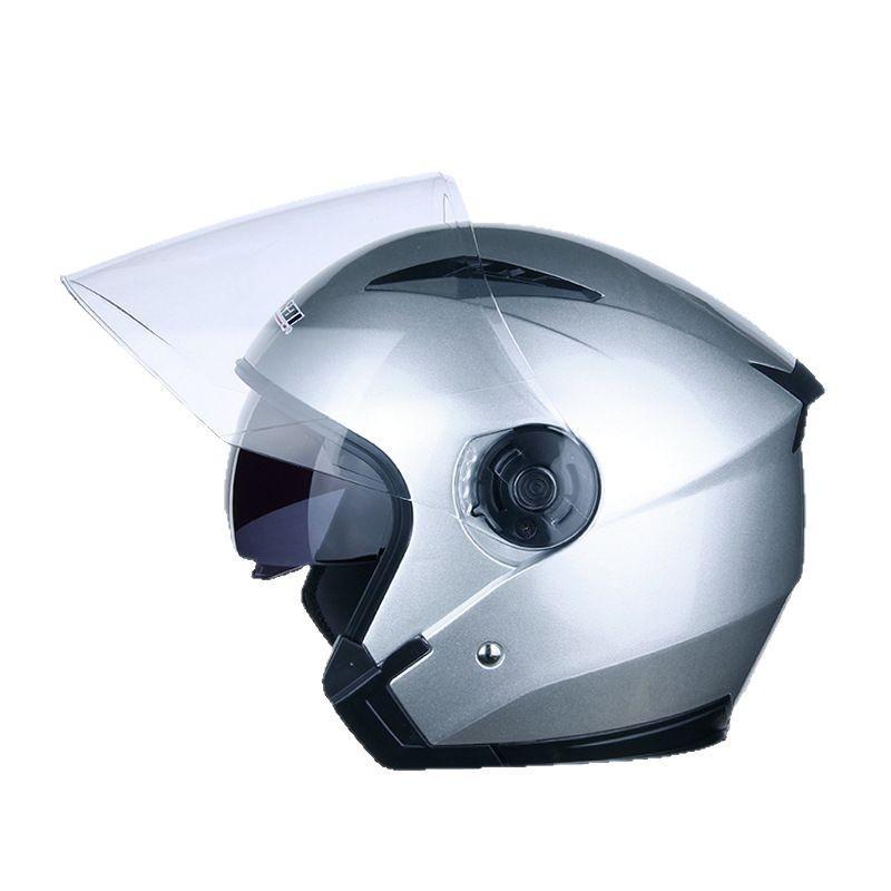 Universal Open Face Motorcycle Helmet Adults - ABS Safety Electric Scooter Riding Semi-Open Design