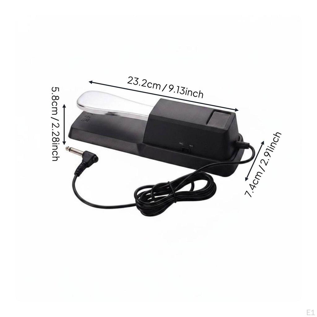 Universal Sustain Pedal Polarity Switch Electronic Keyboard Foot NonSlip Base Musical