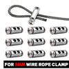 20PCS For 2/3Mm Adjustable Wire Rope Clip Double Hole Cable Clamp Thread Locker Clamps Screw Fixing Hardware Accessories