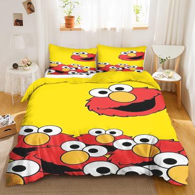 Sesame Street Duvet Cover Set Comforter Bedding 3d Children'S Bedding Set 3-Piece 1 Quilt Cover King Size