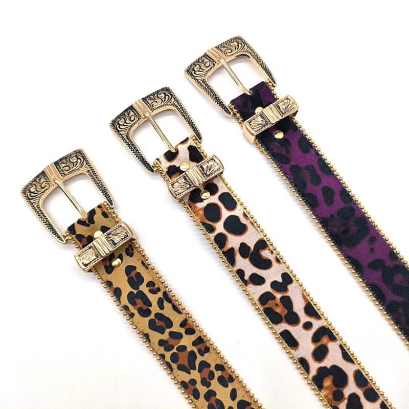 Unisex Belt for Women Men 2000s Leopard Belt for Jeans Shorts Eye Catching Waist Decors Pants Belt Fashion Waist Ornaments