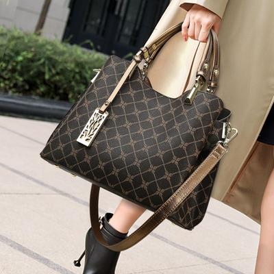 Handbag New Style All-match Printed Ladies Bag Fashionable Temperament Bag Large Capacity Commuter Hand Tote Bag