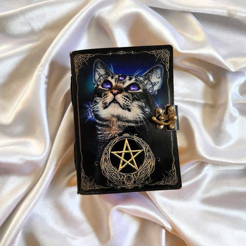 Leather Journal Cat Print Leather Sketchbook, Leather Dairy, Notebook, Wedding Gift, Travel Dairy, Dream Journal, Notepad Personalized Gift.