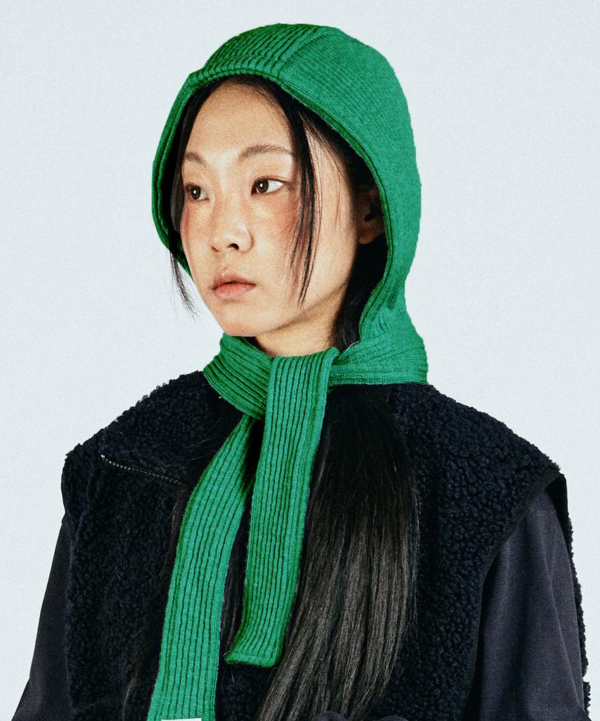 VASROCK Churros Knit Scarf Balaclava Green
