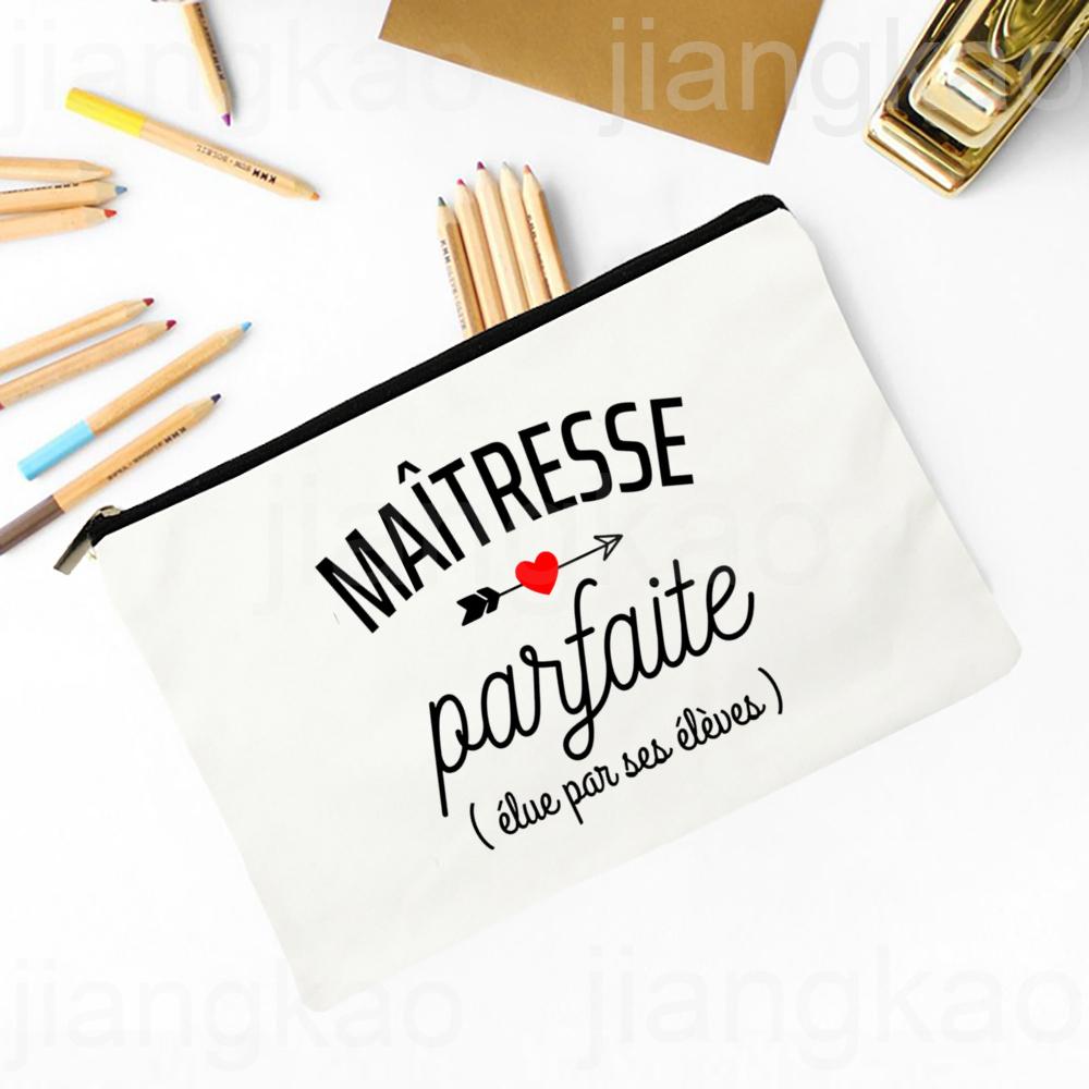 Thank You Teacher for Everything You Have Done for Us Printed Pencil Bag Stationery Bags Travel Makeup Pouch Gift for Teachers