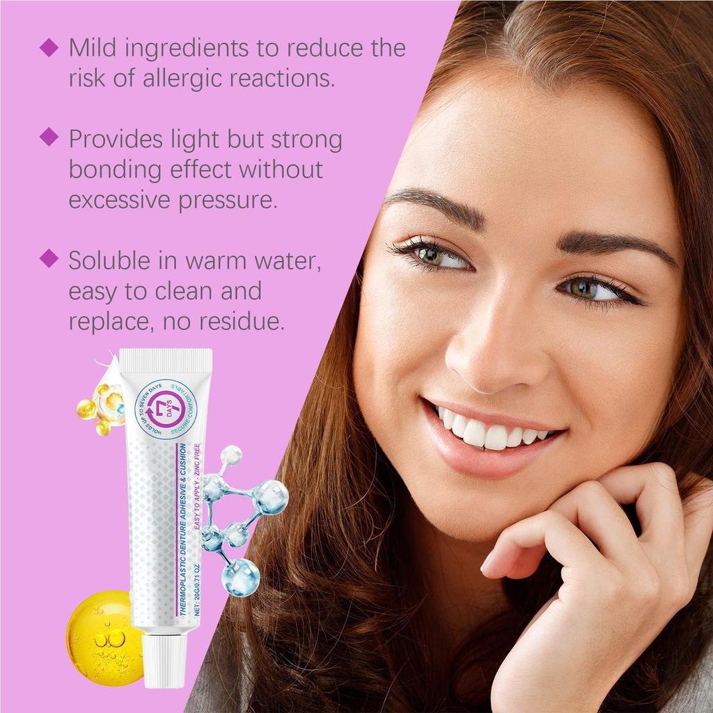 Denture Adhesives Denture Adhesive Cream Soft OriginalLong-Lasting Paste Gentle Comfortable Design For Home Care Women Men