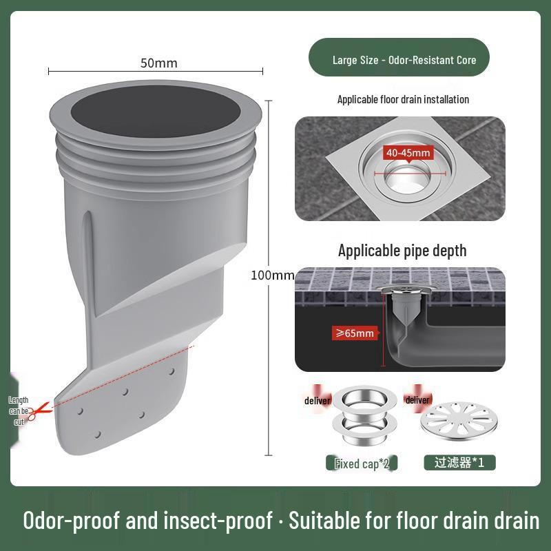 Odor-Proof Kitchen Drain Seal Ring with Clog Prevention