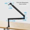 Aluminium Studio Low Profile Mic Arm Mic Low Level Cantilever Bracket  Broadcasting Room