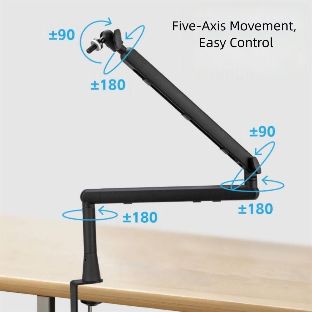 Aluminium Studio Low Profile Mic Arm Mic Low Level Cantilever Bracket  Broadcasting Room