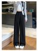 Women's Blue Wide-Leg Drape Jeans