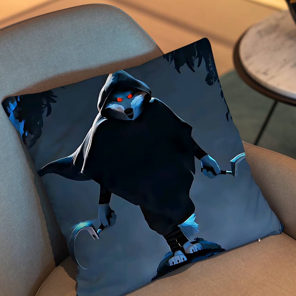 Death The Big Bad Wolf Puss In Boots Cushion Cover Suitable For Sofa Car Bedroom Office Cushions Decorative Pillow Case