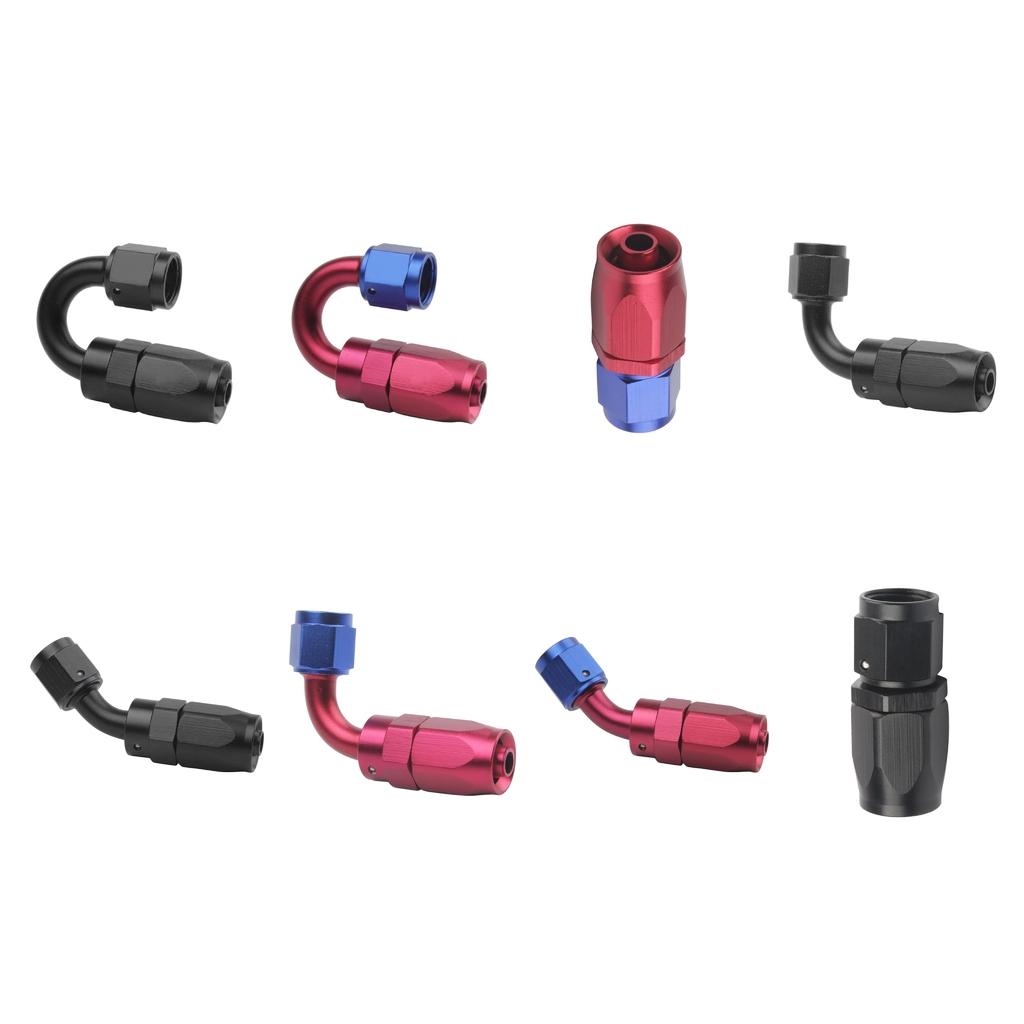 Anoized Aluminium Swivel 0 45 90 180 Degree AN6 Hose End Fitting Adaptor